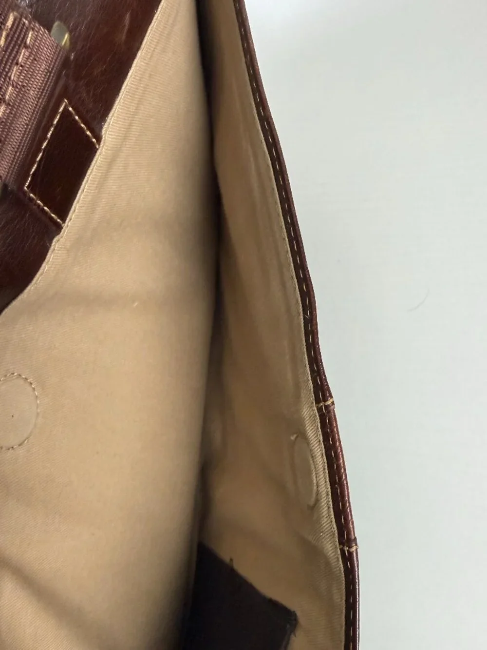 Boconi Garth Coated Zipper Slim Full Grain Leather Laptop Briefcase